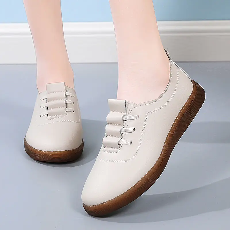 Chaussures femme en cuir PU souple pour extérieur décontracté - image de produit 0