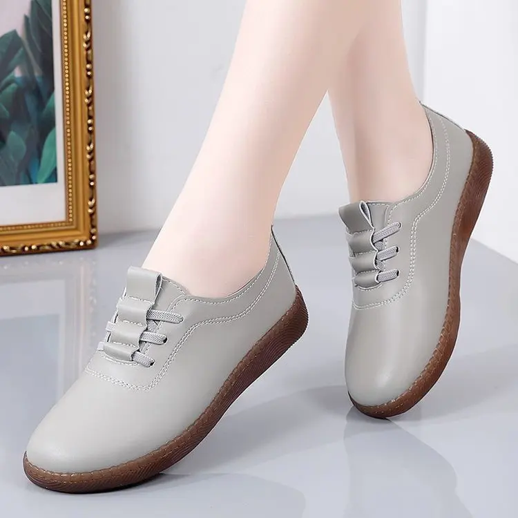 Chaussures femme en cuir PU souple pour extérieur décontracté - image de produit 8