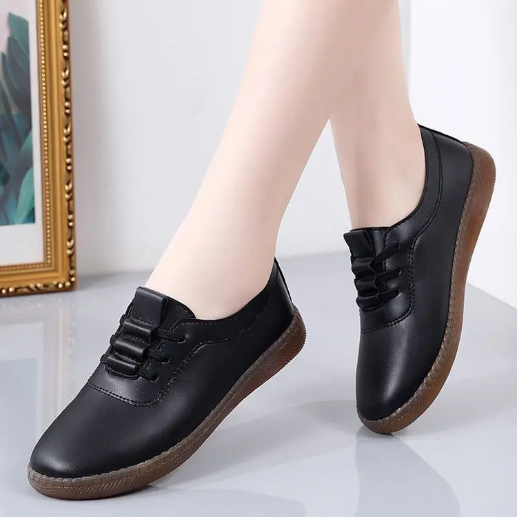 Chaussures femme en cuir PU souple pour extérieur décontracté - image de produit 7