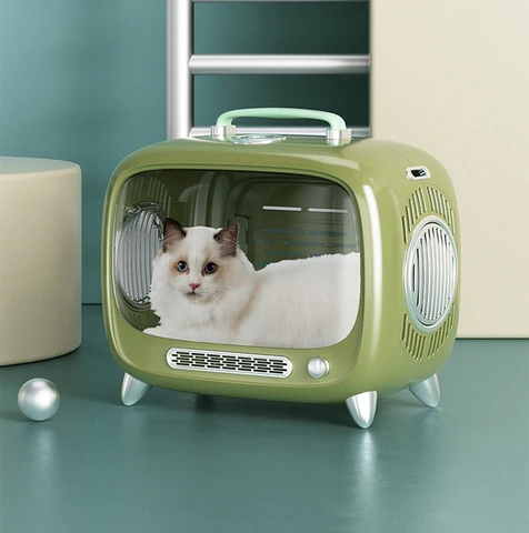 Caisse de Transport Chat Vintage TV Catgrip